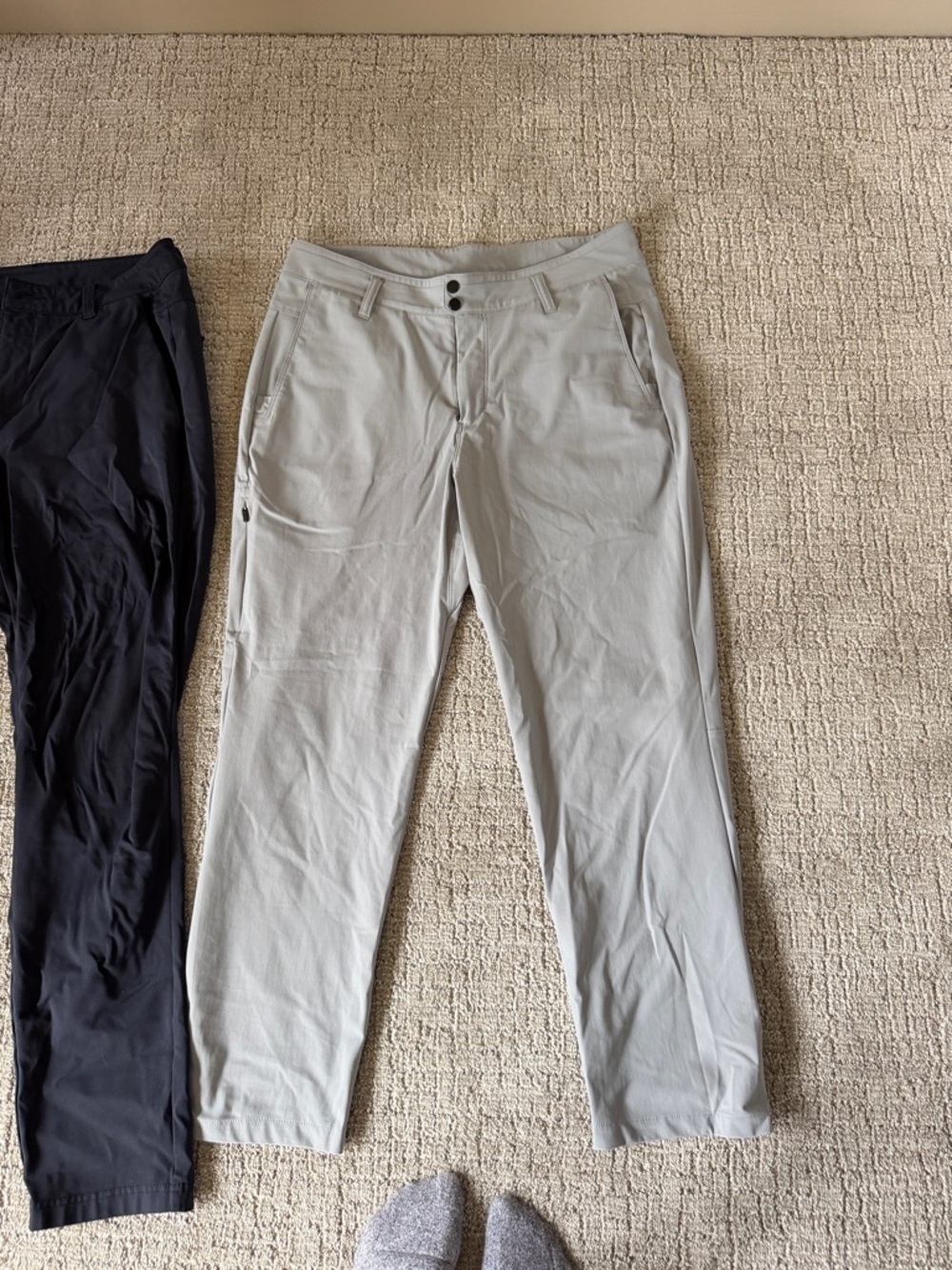 Men's Light Gray Casual Stretch Pants SHORT